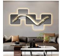 ERUGWHNK Décoration Murale géométrique LED 3D, Sculptures décoratives, Alimentation Secteur avec éclairage, pour Salon, Chambre, Couloir (D, 100 * 50 cm / 39,4 19,7 po)