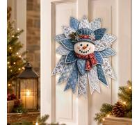 ERUGWHNK Décorations de Porte de Noël, kit de Couture matelassé Festif à Faire soi-même, Ensemble de Loisirs créatifs en Tissu Patchwork, décoration Murale idéale pour Les débutants pour la