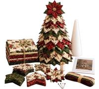 ERUGWHNK Kit de Sapin de Noël matelassé à Faire soi-même, Ensemble de Patchwork en Tissu, Fait Main