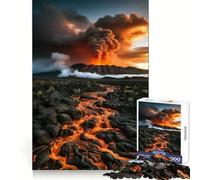 Éruption volcanique avec coulée de Lave Puzzle de 1000 pièces pour Adolescents Favorise la Concentration, améliore Le Calme et distrait Cadeau mémorable (38x26cm)