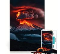 Éruption volcanique avec Puzzle de Lave pour Adolescents,1000 pièces,Stimulation intellectuelle,pièces Robustes et nettes,activité de Groupe réconfortante (38x26cm)