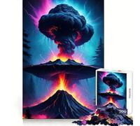 Éruption volcanique et Nuage de Champignon pour Adultes Puzzle de 1000 pièces Exercice Mental, détente et Divertissement Ajustement Parfait Cadeau Unique (38x52cm)