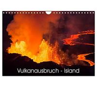 Éruption volcanique - Islande, Version française (Calendrier mural 2026 DIN A4 portrait), Calendrier CALVENDO mensuel
