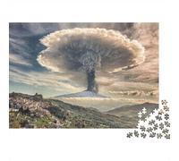 Éruption Volcanique Paysage Naturel Puzzle 1000 Pièces Puzzle pour Adultes Papier Activité Familiale Détente Décoration Idée Cadeau 38x26cm/1000pcs