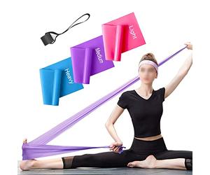 ERUW Bande Élastique Fitness, Lot de 3 - Élastique Musculation Bande de Resistance d'Exercices pour Rééducation Physique Musculation Pilates Yoga dans Salle de Gym ou Domicile