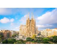 ERUZO Cathédrale de la Sagrada Familia de Barcelone et église expiatoire de la Sagrada Familia DIY 5D Diamond Painting par numéro Kits uniques Décoration murale pour la maison 30x40CM