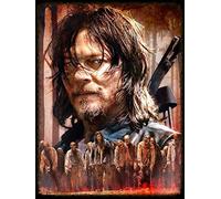 ERUZO Kit de peinture diamant 5D à faire soi-même, Personnages du film Walking Dead, Mosaïque, Peinture diamant pour adultes, Image diamant rond, Art de la maison, 30 x 40 cm