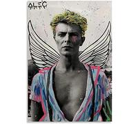 ERUZO Kit de peinture diamant 5D pour adultes, David Bowie, loisirs créatifs pour décoration murale, 30 x 40 cm