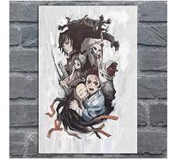 ERUZO Kit de peinture diamant 5D pour adultes, Demon Slayer Tanjiro Nezuko, décoration murale pour la maison, 30 x 40 cm