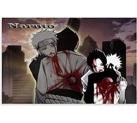 ERUZO Kit de peinture diamant 5D pour adultes, dessin animé Naruto Uchiha Sasuke, loisirs créatifs pour décoration murale, 40 x 40 cm