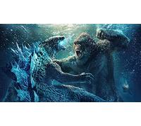 ERUZO Kit de peinture diamant 5D pour adultes Godzilla vs King Kong, idéal pour les débutants, décoration d'intérieur et cadeau, 50 x 60 cm