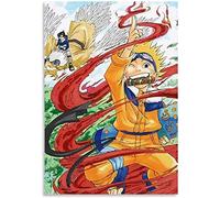 ERUZO Kit de peinture diamant 5D pour adultes, motif Naruto, décoration murale, 40 x 50 cm