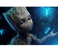 ERUZO Kit de peinture diamant 5D pour adultes, mots croisés, personnages de films, Les Gardiens de la Galaxie, loisirs créatifs, décoration murale, 40 x 50 cm