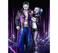 ERUZO Peinture diamant 3D à faire soi-même, Joker et Harley Quinn, broderie diamant 5D au point de croix, décoration d'intérieur, 30 x 40 cm