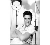 ERUZO Peinture diamant 5D au point de croix, chanteur et acteur Elvis Presley, décoration murale pour la maison, 30 x 40 cm