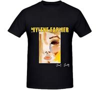 ERVBfddaz DDDF Xgj-Ten Mylene Farmer 2218S Mens O Neck Graphic T Shirt Black 3XL
