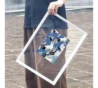 ERVDKXCOI cadre photo avec double vitrage flottant, Transparent Acrylic Double Sided Floating Photo Frame For DIY Multicolor Multiple Sizes(White,Inner diameter 40 * 60cm)