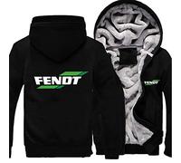 ERWAAD Hoodies zippés pour Hommes pour Fendt Print Sweatshirts Patchwork à Manches Longues Veste Polaire Hoodies de Travail Chaud pour l'hiver Haut à Capuche avec Poches-Black||XL