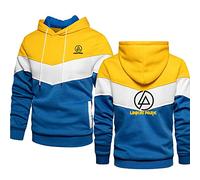 ERWAAD Sweats à Capuche pour Hommes Sweatshirts pour Linkin Park 3D Print Sweat à Capuche Patchwork Décontracté Top Chaud à Capuche Sweat à Capuche Léger De Couleur Contrastée-Red||5XL