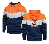 ERWAAD Sweats à Capuche pour Hommes Sweatshirts pour Linkin Park 3D Print Sweat à Capuche Patchwork Décontracté Top Chaud à Capuche Sweat à Capuche Léger De Couleur Contrastée-Red||5XL