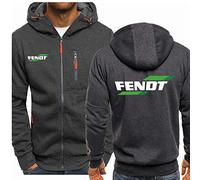 ERWAAD Veste Polaire à Capuche pour Hommes pour Fendt 3D Print Sweat à Capuche D'été Top à Capuche Zippé Uni Pulls Légers à Manches Longues Manteau Cardigan Décontracté-Grey||L