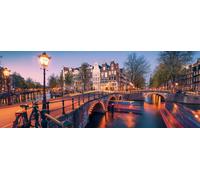 Ravensburger Puzzle Soirée à Amsterdam – 1000 pièces panoramique – dès 14 ans