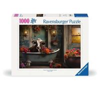 Erwachsenenpuzzle 1000 Teile - Die Kuh in der Badewanne