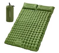 ERWEY Tapis de lit double auto-gonflable, 200 x 135 cm, matelas pneumatique ultra léger avec pompe à pied