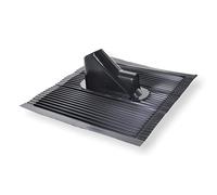 Erwin Weiß GmbH Tuile de toit en aluminium 45 x 50 cm en noir avec passe-câble pour jusqu'à 16 câbles.