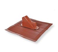 Erwin Weiß GmbH Tuile de toit en aluminium - 45 x 50 cm - Rouge - Avec passe-câbles - Pour mât jusqu'à 60 mm de diamètre - Traversée de toit universelle - Résistant aux intempéries - Accessoire pour