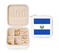 Erwqavc Boîte à bijoux carrée blanche, boîte de rangement avec séparateur amovible, pour bagues, colliers