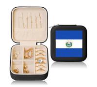 Erwqavc Étui à bijoux carré noir, boîte de rangement portable avec séparateur amovible, pour bagues, colliers