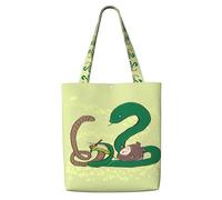 Erwqavc Sac fourre-tout en toile pour femme, sac à bandoulière réutilisable, graines de tournesol, vers de terre, serpent, sac à main, pour courses, cadeau de plage, salle de sport