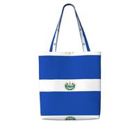 Erwqavc Sac fourre-tout en toile pour femme, sac à bandoulière réutilisable, imprimé El Salvador, sacs à main pour courses, cadeau de plage, salle de sport