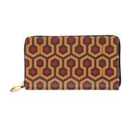Erwqavc Shining Overlook Long portefeuille pour homme et femme en cuir avec deux volets, pochette de voyage, poche pour pièces de monnaie