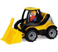 ERYI-01622 - Truckies Pelleteuse, Véhicule De Chantier Stable Env. 22 Cm, Petit Véhicule Jouet Chargeuse Sur Pneus Pour Enfants À Partir De 2 Ans, Véhicule Pelleteuse Robuste