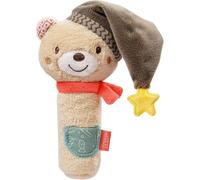 ERYI-060478 Hochet Bâton Ours - Ours En Peluche Avec Hochet Et Pouet-Pouet -Pour Bébés Et Tout-Petits Dès 0 Mois - Taille 16 Cm