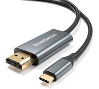 ERYI-1,8M Adaptateur Usb-C Vers Hdmi 4K/30Hz (Mâle/Mâle) - Compatible Avec Pc, Ordinateurs Portables Dp-Alt Mode, Consoles De Jeu Et Moniteurs, Connecteur Métallique (Modèle: Uc2Hd430-18-M2)
