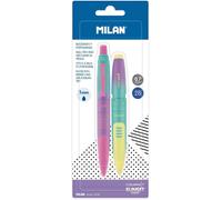 Eryi-- 1 Stylo À Bille Encre Bleue + 1 Porte-Mines Compact Sunset