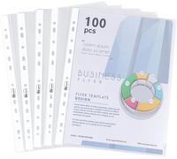 ERYI-100 Pochettes Perforée Perforées A4, 160 Microns Qualité Transparent Pochettes Plastiques Pour Protéger Le Papier, Les Fichiers Et Documents, Ouverture Sur Le Haut