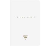 Eryi-104596c - Un Carnet Piqué Cousu Fil Flying Spirit 96 Pages Ivoire 9x14 Cm 90g Lignées, Couverture En Carte Blanche Pelliculée, Motif Aléatoire