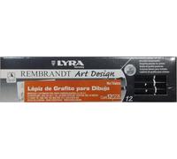 Eryi-1110108 Rembrandt Art Design Graphite Crayons Dureté Avec Lettre F, Lot De 12