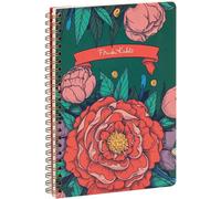 Eryi-- 116214c - Un Carnet A Spirale Décor Floral Frida Kahlo - A5 14,8x21cm - 148 Pages Lignées - Papier Ivoire 90g - Couverture Cartonnée Finition Satinée - 4 Visuels, Livr. Aléatoire