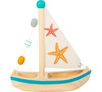 ERYI-11658 Joet Aquatique Voilier Étoile De Mer En Bois, Jouets De Bain Pour L'Eau, Pour Enfants À Partir De 24 Mois