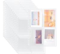Eryi-12 Feuille De Plastique Pvc 4 Trous Album Classeur Recharge Pages Document Certificat Sac De Rangement Rectangulaire Étanche Pvc Transparent Sacs Protecteurs Classeur Pour Albums Matrices