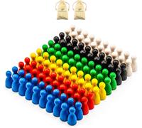 Eryi-® 120 Cônes De Paille En Bois De Hêtre Dans Six Accessoires Pour Jeux De Société