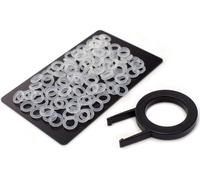 ERYI-120 X Noise Dampener / O-Rings / Amortisseurs De Bruit Avec Anneaux Inclus. Extracteur De Touches Pour Cherry Mx. Claviers Avec Touches D¿Éclairage (Led), Transparent, Dureté: Soft (Shore 45A)