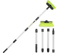Eryi-165cm Brosse Lavage Voiture Telescopique Kit Nettoyage Voiture Extérieur Poils Doux Balai De Lavage Avec 4 Places Tenues À La Main Camping Car Accessoires Pour Caravane Toiture Camion Suv,Déneig