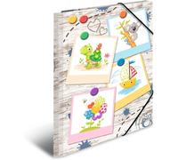 Eryi-19786 Classeur A4 En Carton Solide Avec Rabats Intérieurs Imprimés, Dossier Élastique, Porte-Cartons À Élastiques Pour Les Coins, 1 Chemise À Dessin Pour Enfants