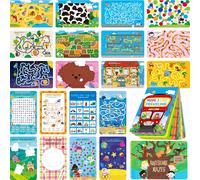 Eryi-2 Blocs De Jeux De Voyage, 61 Jeux D'activités Effaçables À Sec, Livre Réutilisable Et Effaçable, Jeux De Réflexion Amusants, Jouet Educatif Et Outil D'apprentissage Intéressant